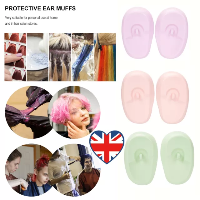 Silicone Ear Covers Reusable Hightlight Waterproof for Hair Dye Shower Colouring