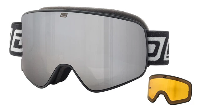 Dirty Dog MUTANT LEGACY Ski-/Snowboardbrille MATTSCHWARZ/SILBER SPIEGEL+GELB