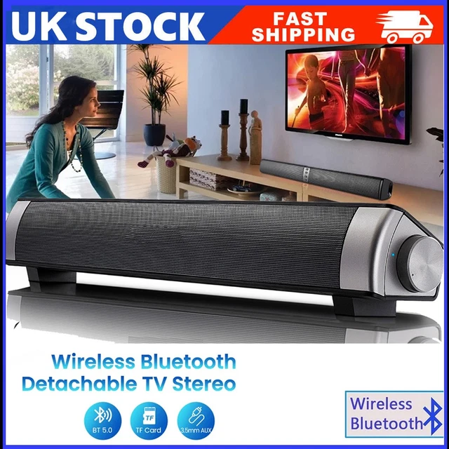WIRELESS SURROUND SOUND Bar Speaker System Bluetooth Subwoofer TV Home ...