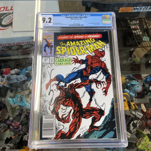 Amazing Spider-Man 361 (CGC 9.2) 1st full app Carnage Newsstand 1992 Marvel