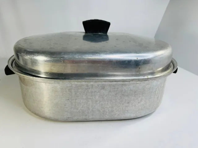 Wards Best Quality  Roaster Stock Pot & Lid Waterless Cookware Vintage