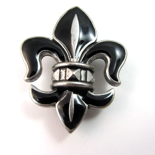 Grace Adele Black Fleur di Lis Purse Dress or Hair Clip