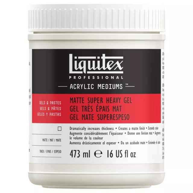 Liquitex Professional Matte Super Heavy Gel Medium, 473ml (16-oz)