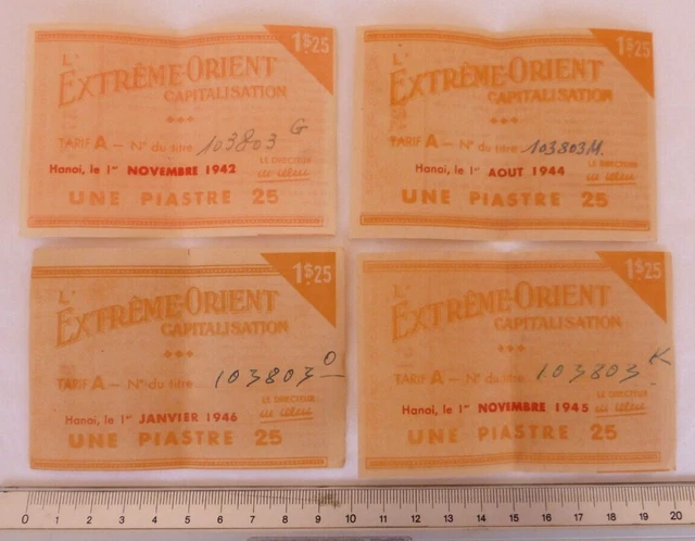 Indochine 1942 / 1946 - Billet / Obligation - L'extreme Orient - Capitalisation 3