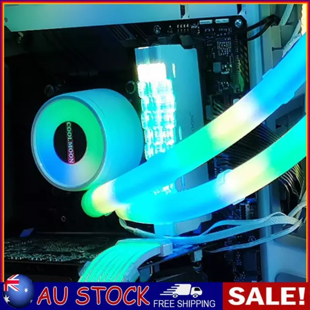 CoolMoon 2pcs Hose Pipe DIY Luminous Sleeve 5V 3PIN ARGB 4PIN PC Case Decorative