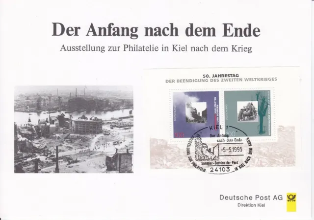 Gedenkblatt Deutsche Post 50. Jahrestag Beendigung 2. Weltkrieg