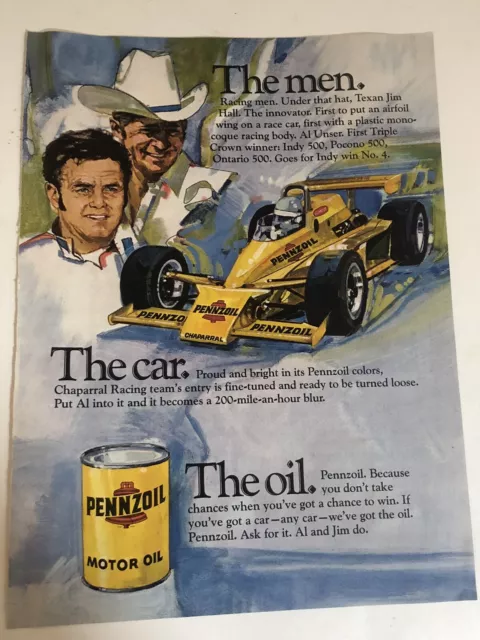 vintage Pennzoil Motor Oil Print Ad  Advertisement 1979 pa1