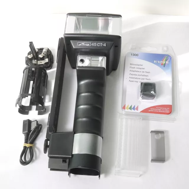 Metz 45 CT4 CT 4 Electronic Handle Mount Flash 45-39 Holder Diffuser Sync Cable