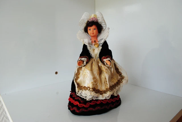 Poupée Folklorique Bretonne Petit Colin - Celluloïd Et Porcelaine - Occasion