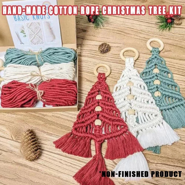 DIY Weihnachts baum handgemacht Baumwoll seil Hängende Ornamente  Weihnachten