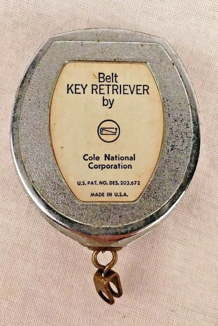 Vintage Belt Key Retriever Retractable Key Ring Cole National Corp Toolbelt Tool