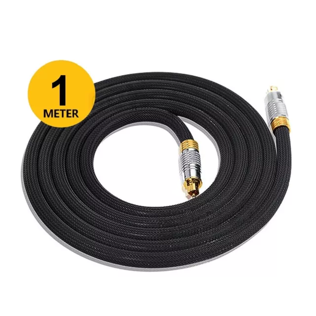 Premium Optical Fibre Digital Audio Gold Plated Cable Lead Cord Toslink 1M- 10M