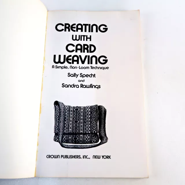 Creating with CARD WEAVING Book How To Weave Without a Loom Step by Step 3