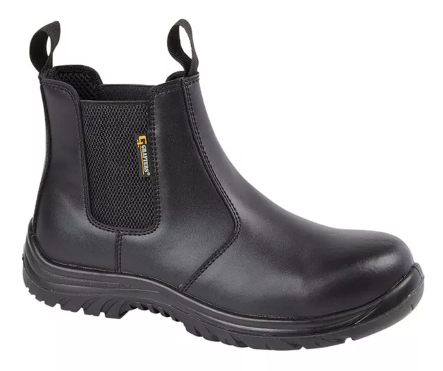 Grafters Safety Dealer Boots Composite Black Action Leather Midsole S1 Superlite