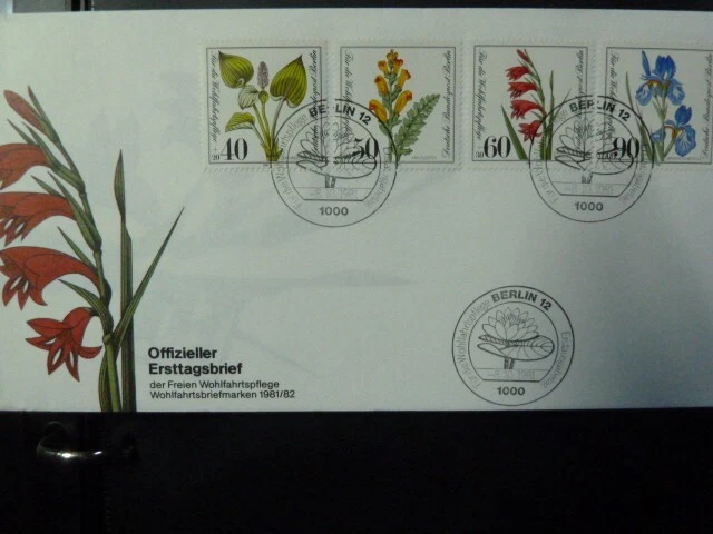 Wohlfahrtsbriefmarken 1981/82, Offizieller Ersttagsbrief, Sonderstempel Berlin