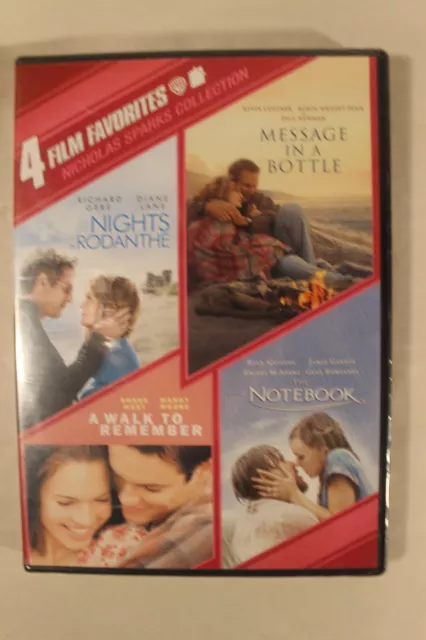 Nights Rodanthe, The Notebook, Walk to Remember,Message Bottle(DVD, New, Sealed)