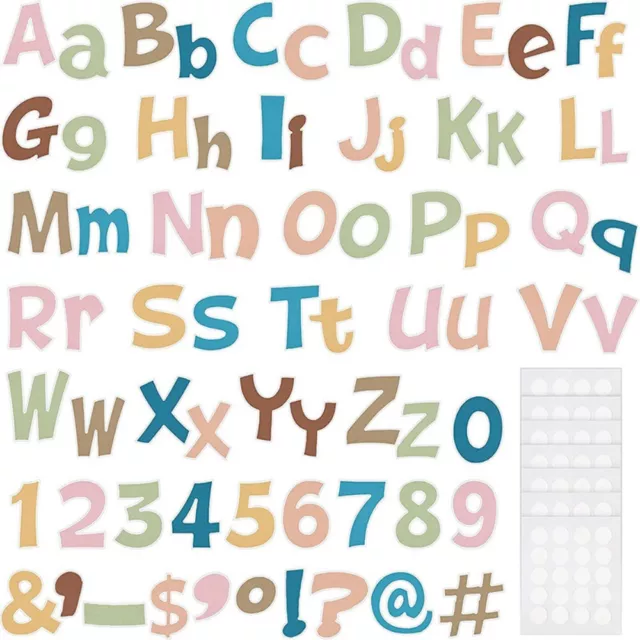 216PCS Confetti Style Bulletin Board Letters 4 Inch Alphabet Numbers Set