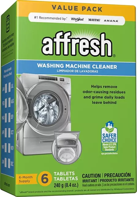 Affresh Washing Machine Cleaner 6 tablets total 8.4oz Laundry Washer Cleaner