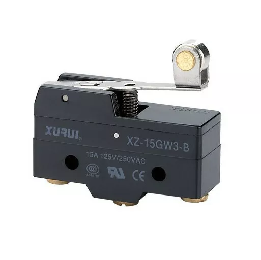 (1)XZ-15GW3-B NO+NC Miniature Micro Switch SPDT Hinge Roller Lever Type 15A 125V