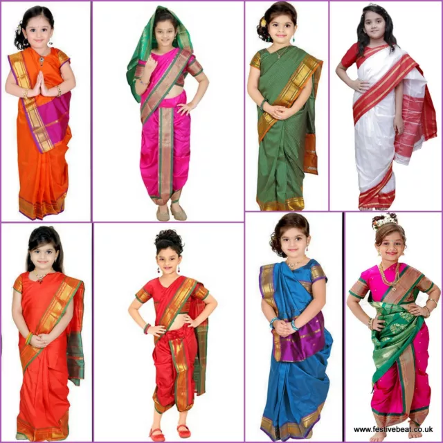 KIDS SAREE Readymade GIRLS ethnic traditional Indian bollywood  SARI dress wear