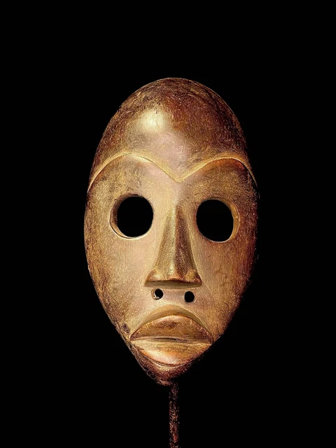 African Wooden Hand Carved Vintage Wall  Wall Hanging Dan Déangle Dan mask-2662