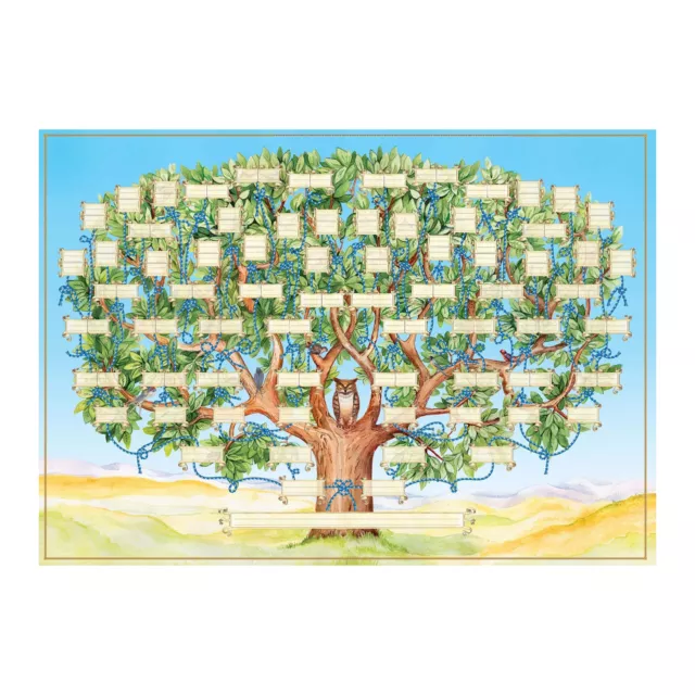 Blank Family Tree Charts Fillable Ancestry Chart Family History Posters DIY Deco