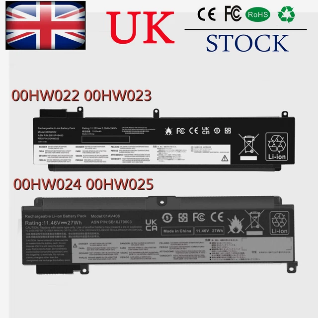 Batterie Lenovo T460s Bmw Key Battery 01AV406 Laptop Akku Für Lenovo ThinkPad T460S T470S Series 01AV405 01AV407 01AV408 01AV462 Lenovo T480 Battery Batterie Compatible 01AV405 01AV407
