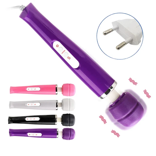 Elektrische Massagegerte Massagestab Magic Wand 2.0  Wasserdicht, Starke  Vibration, Medizinisches Silikon, EU-Stecker