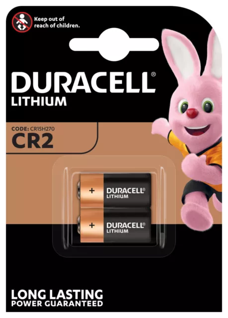 2 x Duracell CR2 CR15H270 CR17355  Lithium Power Photo Batterie 3V im Blister