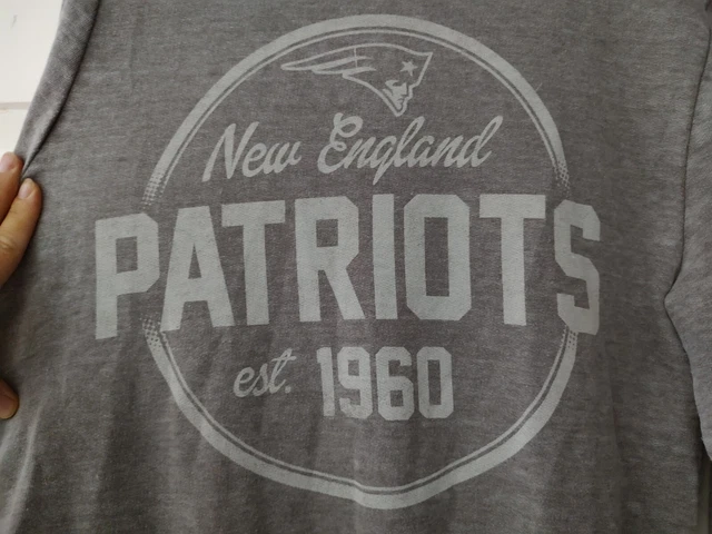 Nfl Re:covered Size S 38" New England Patriots Grey Sweatshirt Team Apparel