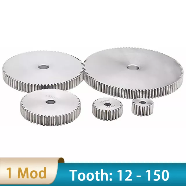 1Mod 45# Steel Spur Gear Pinion Gear Moter Gear Thickness 10mm Tooth 12T - 150T