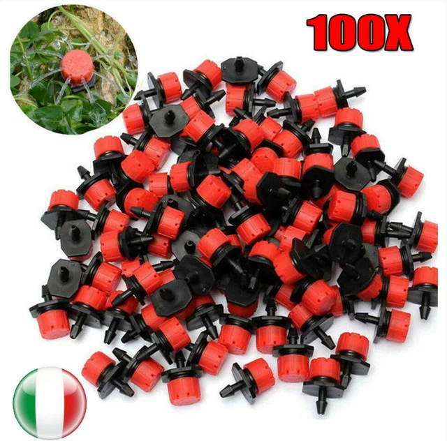 100x 1/4" Gocciolatoi gocciolatori Per impianti irrigazione a goccia giardino