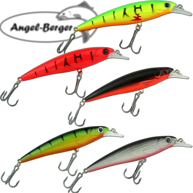 Angel Berger Striker Minnow 3D Wobbler Raubfischköder Zanderwobbler Hechtwobbler