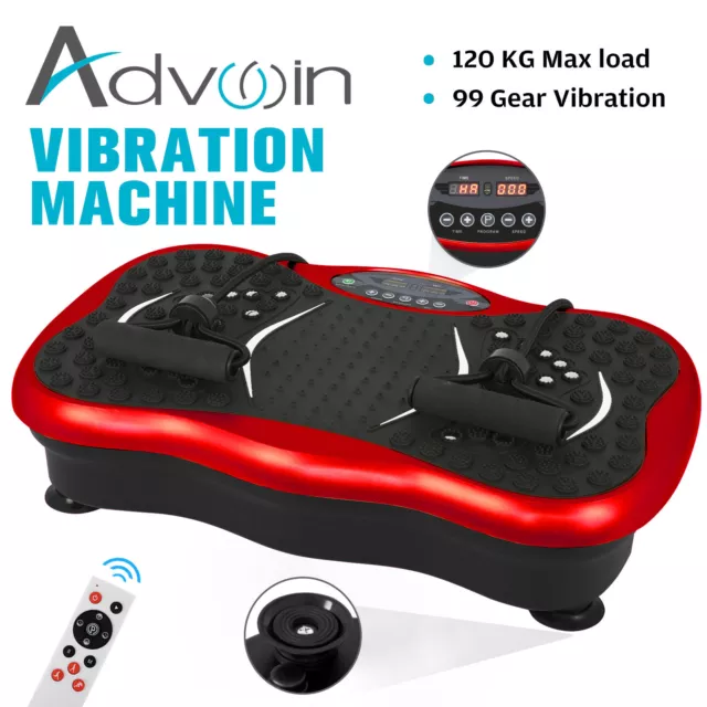 99 Speeds Vibration Machine Platform Plate Exercise Home Equipment Fitness Red