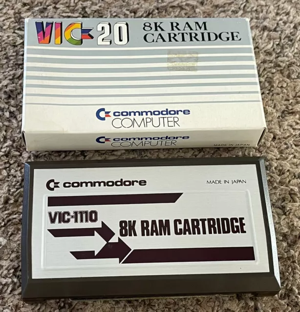 Vintage Commodore VIC-20 Computer 8K Ram Cartridge, Boxed