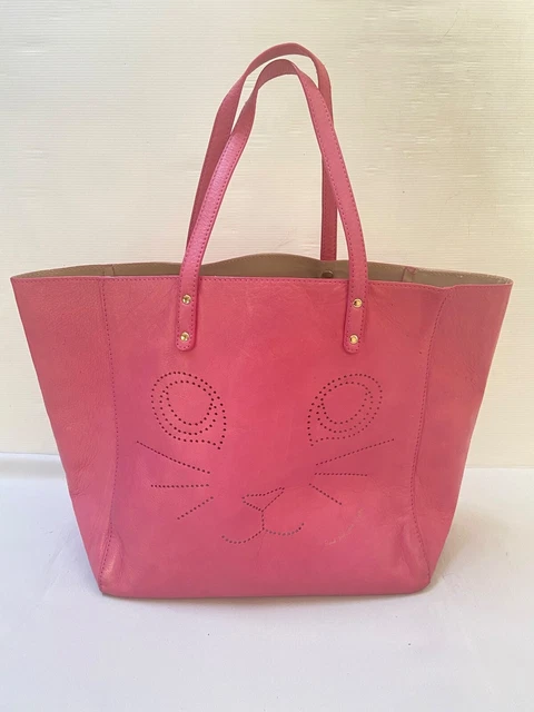 Sac Cabas Paul & Joe Sister Jaune Et Blanc - Cuir Synthétique, Doubles Anses, état Impeccable