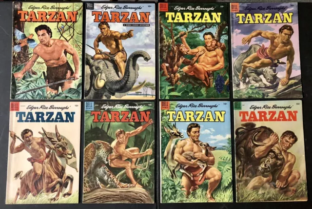 Dell Comics- Edgar Rice Burroughs’ Tarzan (1952-1958) 16x Lot. Photo Covers+