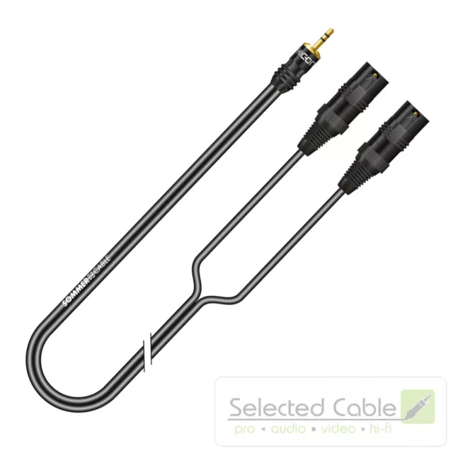 Sommer Cable 2,5m Y- Splitkabel Adapterkabel Mini-Klinke 3,5mm XLR-Kabel ON9V