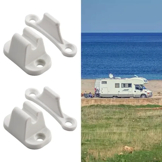 Blanc T Forme Arrêt de Porte Retenue Prise Support Set Plastique for Camping  Car