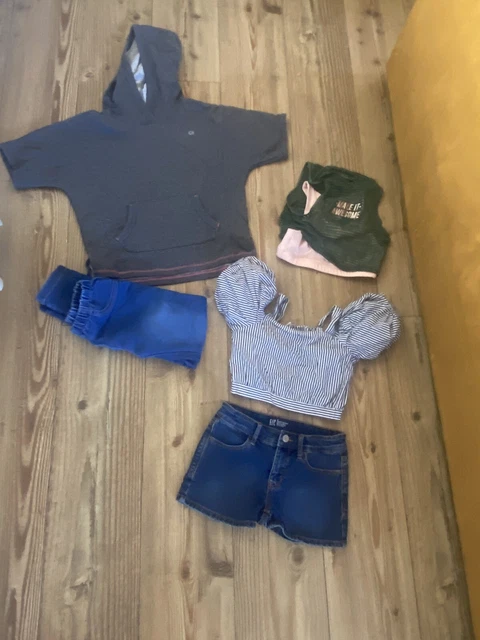 Girls age 9 Gap Zara River Island shorts top bundle