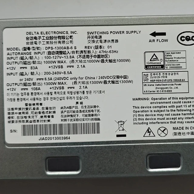 Dell 480W Non-Redundant Power Supply for PowerEdge R410 and R415 Server