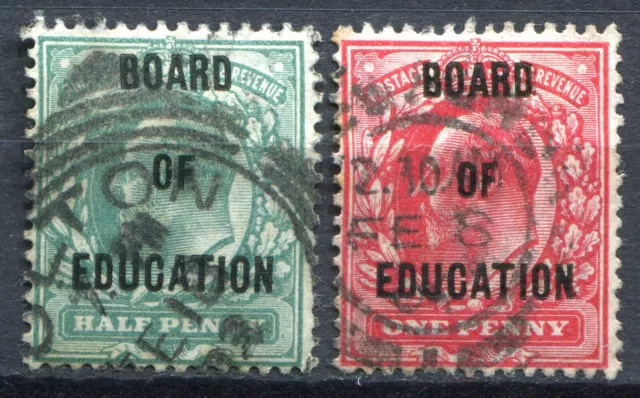 (24)  VERY GOOD USED EDVII BOARD OF EDUCATION 1/2d AND 1d