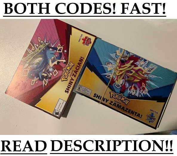 ✨Shiny Zacian & Zamazenta GAMESTOP Event Rusted Sword & Shield ✨ UNTOUCHED