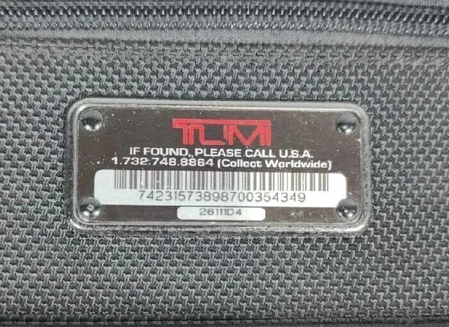 Tumi Alpha Laptop Bag Briefcase Portfolio Black Ballistic Nylon Shoulder Strap 2