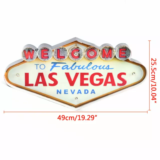 Welcome to Fabulous Las Vegas Nevada Metal Neon Lights Bar Sign Wall Decor US