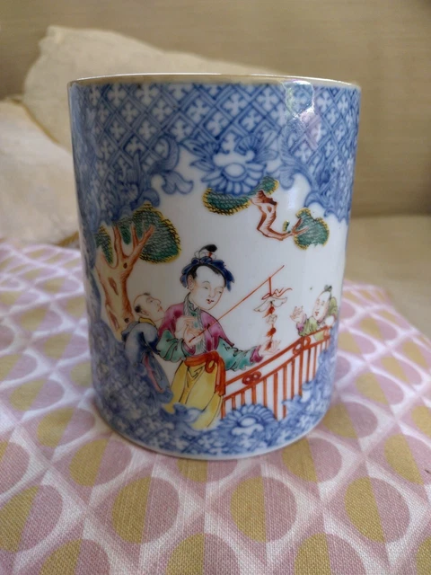 Antique Japanese Ceramic Hand Painted Tankard Antique.