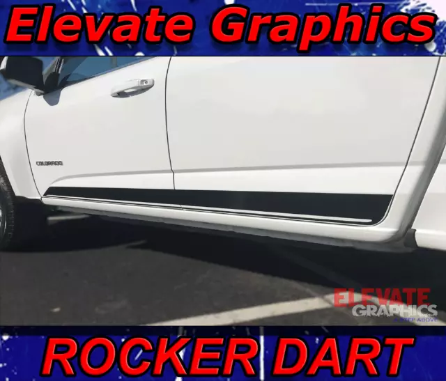 Fits Chevy Colorado Rocker Dart Stripes Vinyl Graphics Decals Years 2015-2022