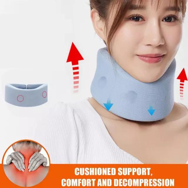 Cervical Collar Neck-Relief Traction Device Brace Support Stretcher Therapy E6I2