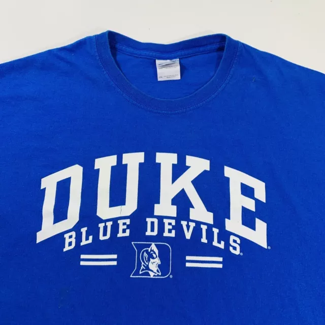 VINTAGE 90S DUKE Blue Devils NCAA Basketball Crew Neck T-Shirt Size XXL ...
