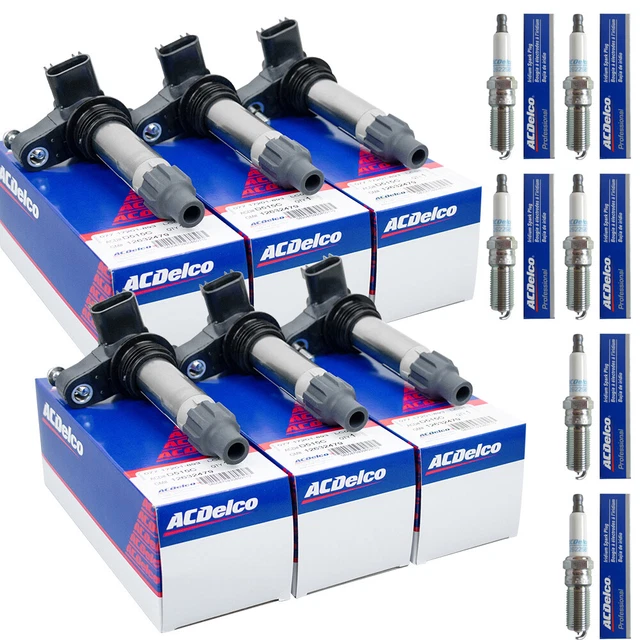 Pack 6 Ignition Coil Platinum Spark Plug for 2003-2008 Ford Escape 3.0L